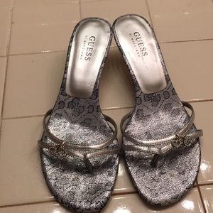 Silver  Guess  sandals
